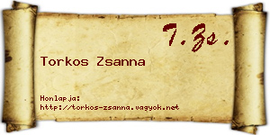 Torkos Zsanna névjegykártya